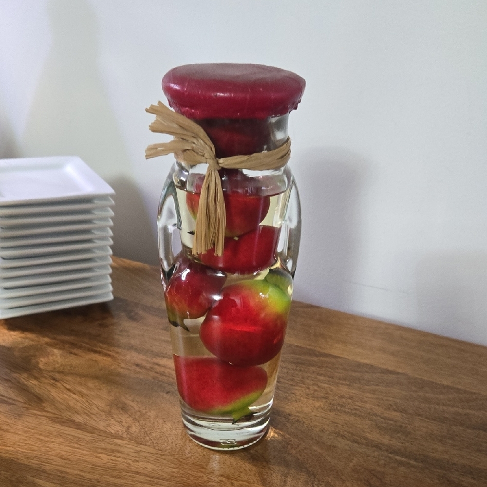 Unique Decorative Glass Jar with Pomagranates